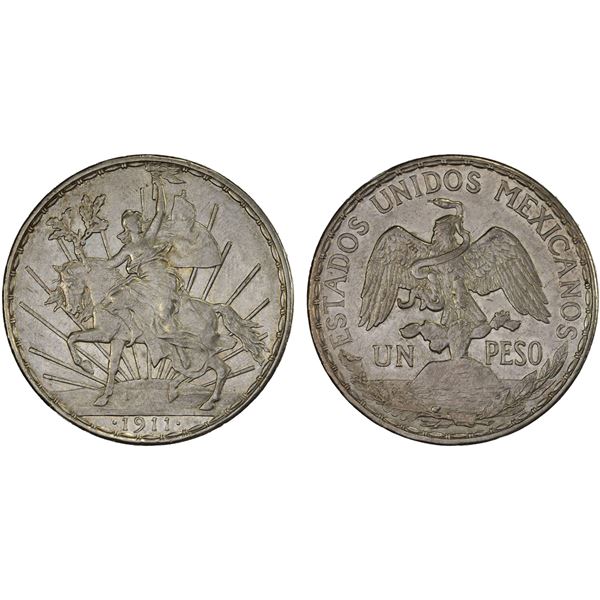 MEXICO: Estados Unidos, AR peso, 1911, AU