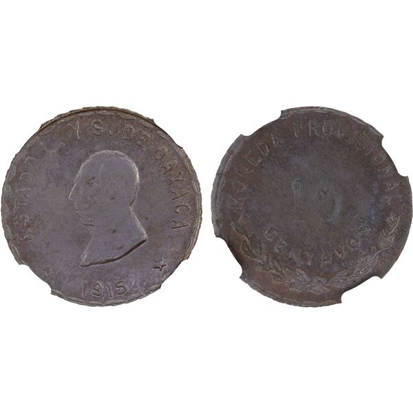 MEXICO: Revolutionary Issue, AE 10 centavos, Oaxaca, 1915, NGC MS64 BN