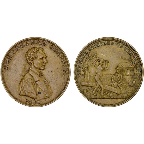 UNITED STATES: token (9.96g), 1860, Choice VF