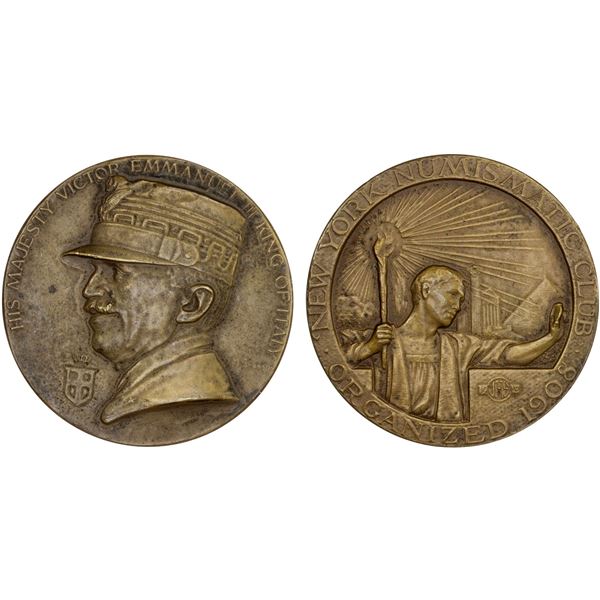 UNITED STATES: AE medal (28.90g), 1918, XF