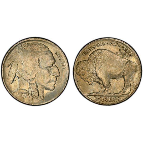 UNITED STATES: 5 cents, 1923, PCGS MS64