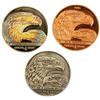 Image 1 : UNITED STATES: 3-medal set, 1990