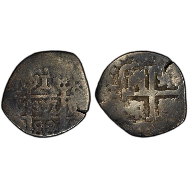 VENEZUELA: Barinas, Caujaral, AR "chipi-chipi" real (1.24g), "88" (1817-24), PCGS G6