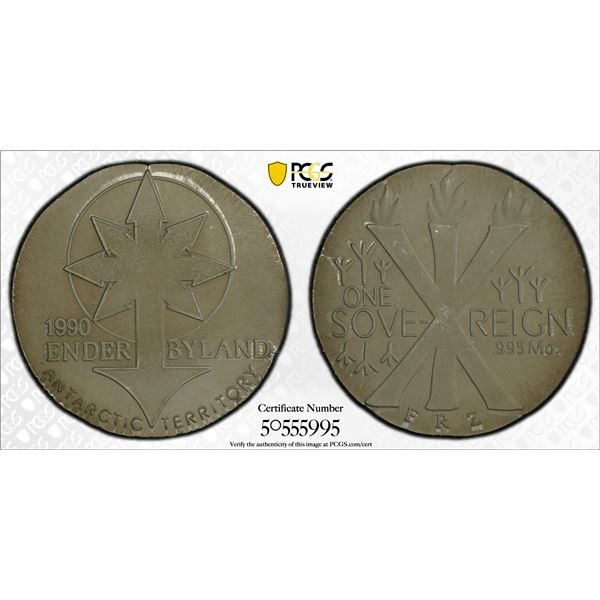 ANTARCTICA: Enderbyland, 1 sovereign, 1990, PCGS Specimen 64