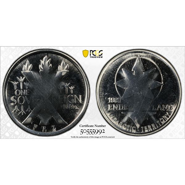 ANTARCTICA: Enderbyland, 1 sovereign, 1990, PCGS Specimen 64