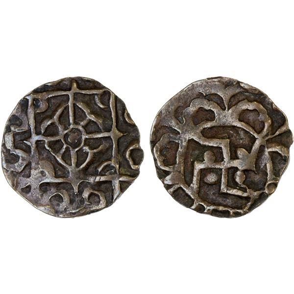 BHUTAN: Period II, ca. 1840-1865, AE deb (2.72g), VF-XF