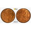 Image 1 : BHUTAN: Jigme Dorji, 1952-1972, AE pice, ND (1954), PCGS MS65 RD