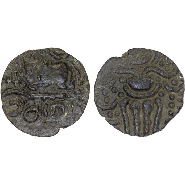 CEYLON: Medieval: Anonymous, ca. 1284-1410, AE unit (3.78g), Fine