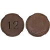 Image 1 : CEYLON: Countermarked Tokens, AE 12 cent token