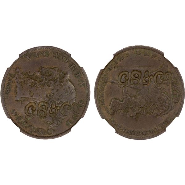 CEYLON: CS & Co (George Steuart & Co.), 6 pence, NGC VF25 BN