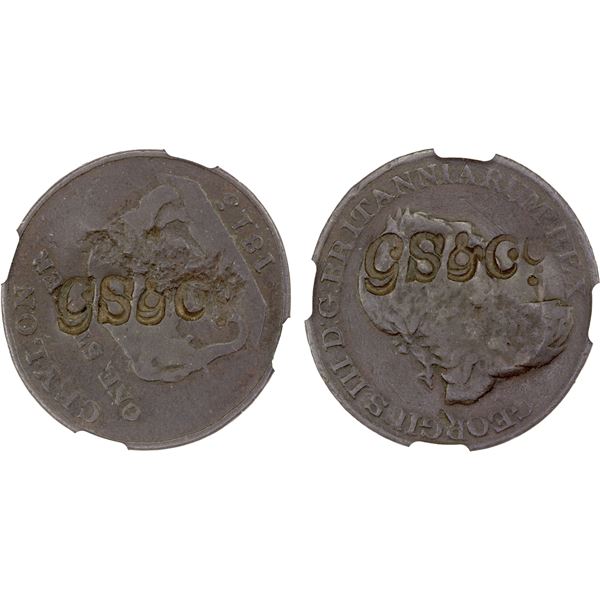 CEYLON: CS & Co (George Steuart & Co.), 6 pence, NGC F12 BN