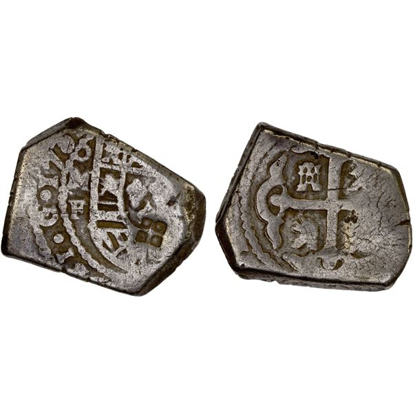INDONESIA: AR 1/2 real batu (13.09g), ca. early 19th century, VF on Fine host