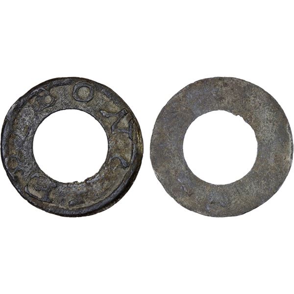 INDONESIA: CHIREBON: Anonymous, tin pitis (0.61g), ca. mid-18th century, VF
