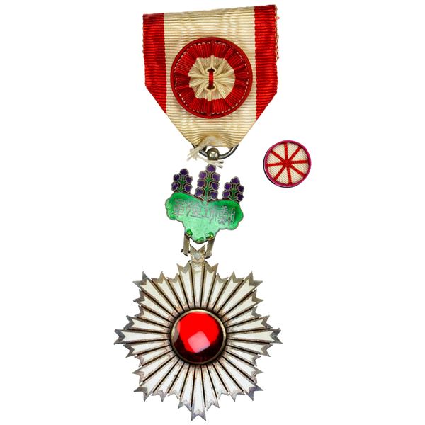 JAPAN: Order of the Rising Sun, enameled AR medal, XF