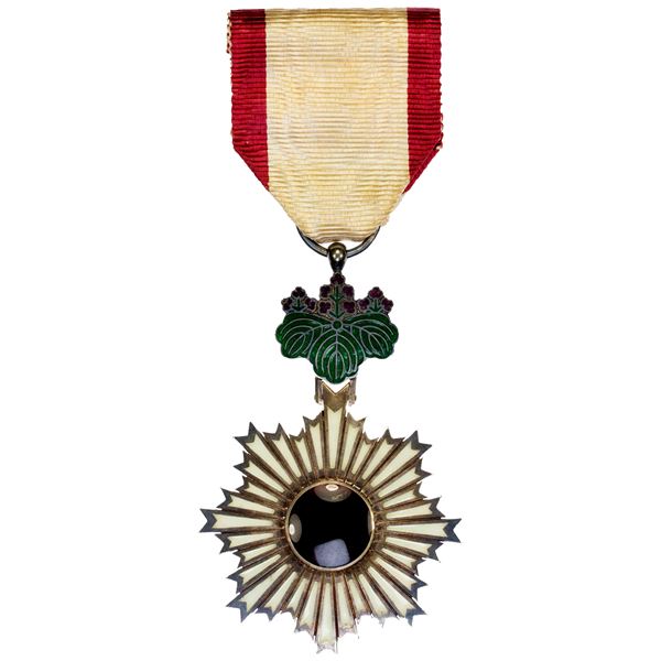 JAPAN: Order of the Rising Sun, enameled AR medal, XF