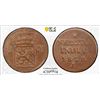 Image 1 : NETHERLANDS EAST INDIES: Willem I, 1816-1840, AE 2 cents, 1838, PCGS AU53