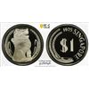 Image 1 : SINGAPORE: Republic, AR dollar, 1975, PCGS Proof 69 DCAM