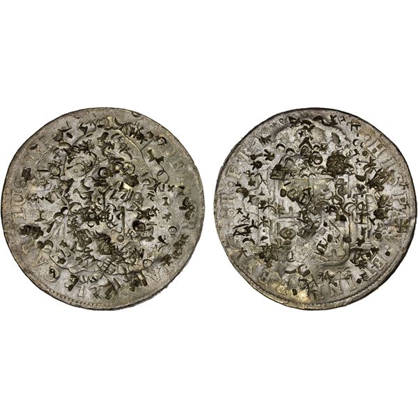 CHINA: Chopmarked Coins: Bolivia: Carlos III, 1759-1788, AR 8 reales, Potosí, 1786-PTS, Choice VF