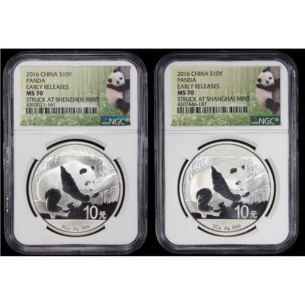 CHINA (PEOPLE'S REPUBLIC): 2-coin set, 2016