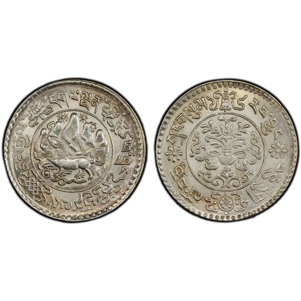 TIBET: AR 3 srang, BE16-10 (1936), PCGS MS64
