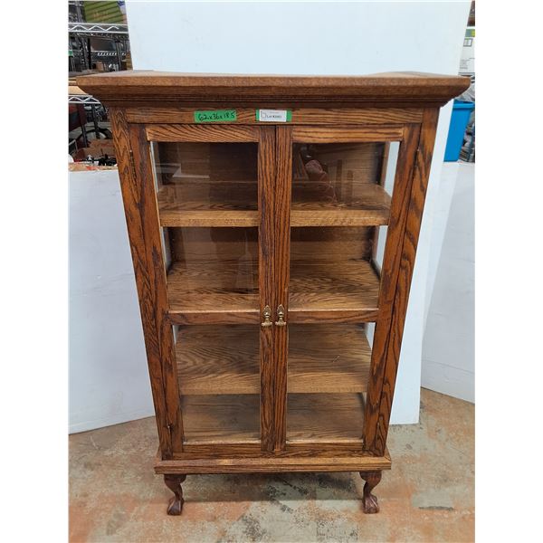 * 4-Tier Claw-Footed Wooden Display Case - Pickup Only