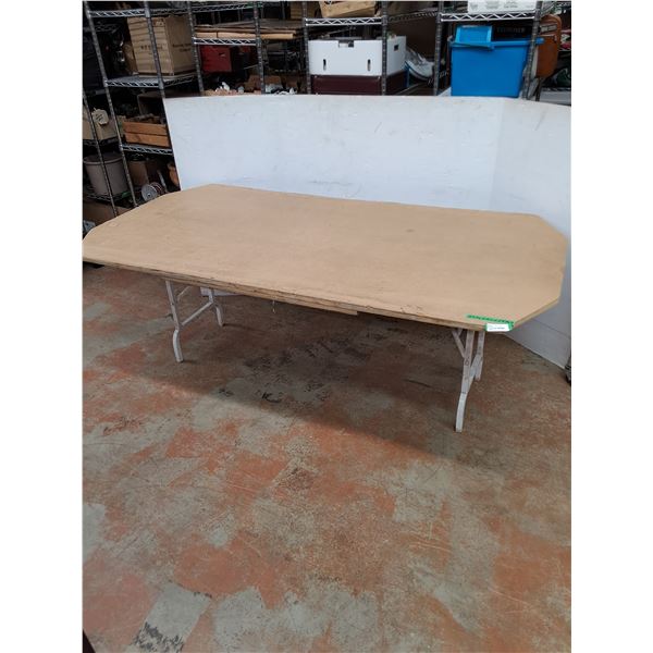 * Folding Home Made Wooden Top Dining Table - Pickup Only