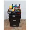 Image 1 : * Steel Works File Cabinet (No Key) with Assorted Chemicals - As is - 18x14.5x24.5" - Pickup Only