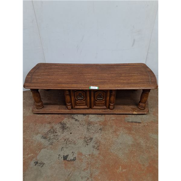 * Particle Board Coffee Table with Storage - 54x19.5x15" - Pickup Only