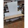 Image 1 : * Folding "Wood & Tile Top" Table - 97.5x29x29.5" - Pickup Only