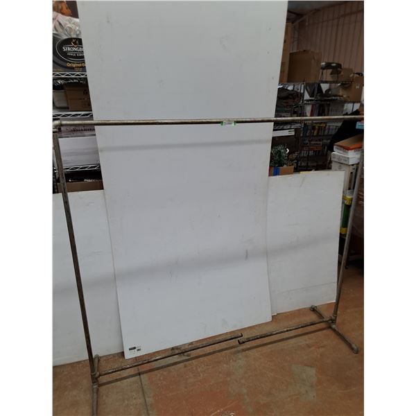 ** Metal Pipe Clothing Rack - 75" Length x 67" High Assembled - Pickup Only