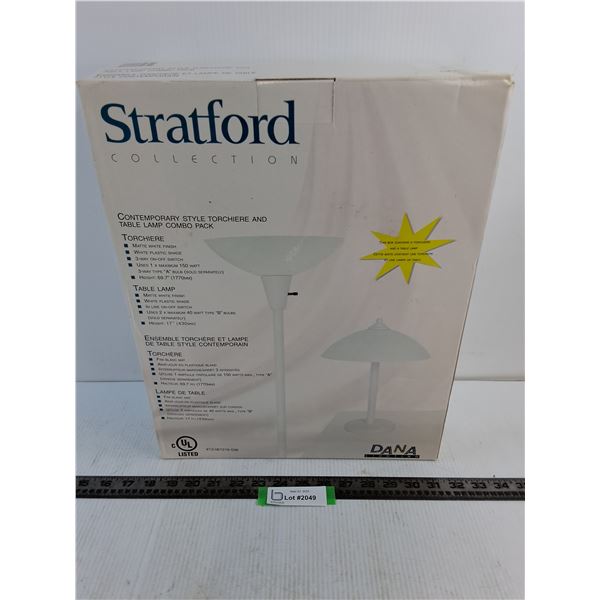 Dana "Stratford Collection" Torchiere & Table Lamp Combo Pack (NOS) - PICK UP