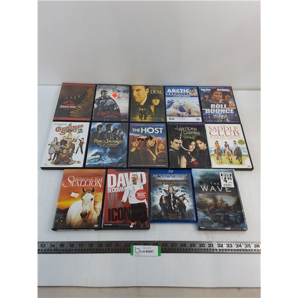 (14) DVD Movies (Vampire Diaries, Jurassic Park, Roll Bounce)