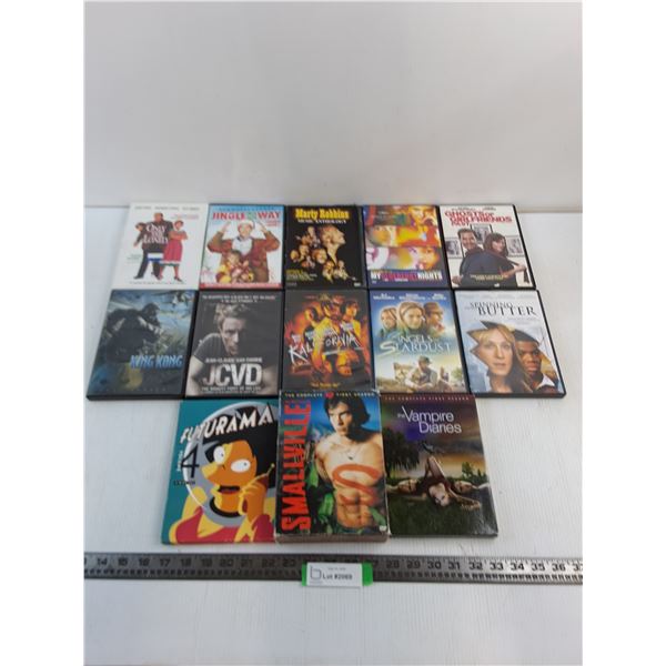 (13) DVD Movies/Sets (Smallville, King Kong, Futurama 4)