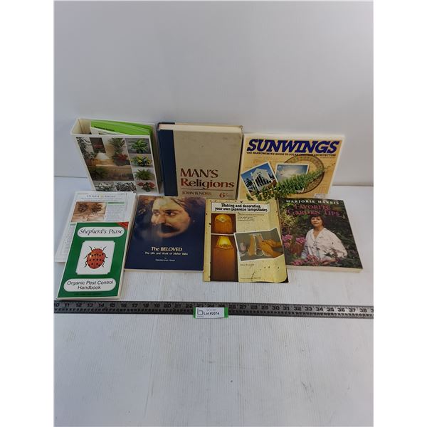(8) Books (Man's Religions, Gardening, Pest Control)