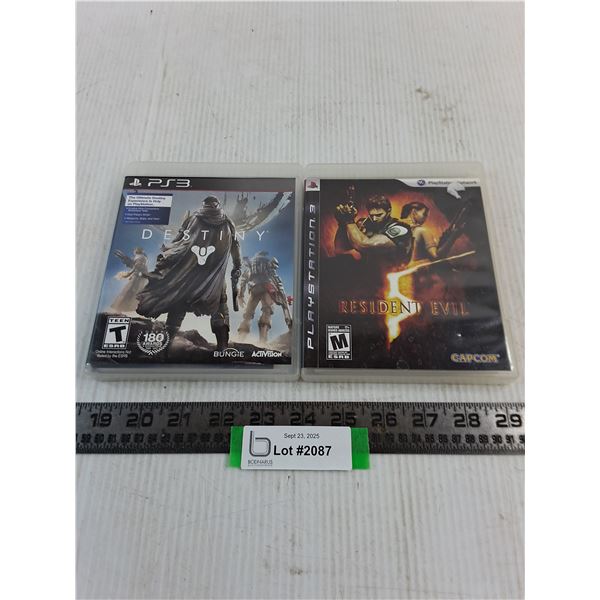 (2) PS3 Video Games (Destiny & Resident Evil)