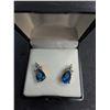 Image 4 : Blue Stone Ring (Size 7) & Earring Set