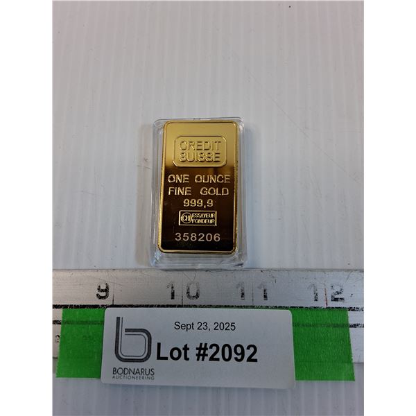 REPLICA - Replica of One Ounce Ingot - CANNOT GUARANTEE AUTHENTICATION