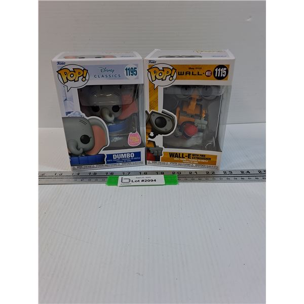 (2) Funko POP! Disney Classics: Dumbo & Wall-E