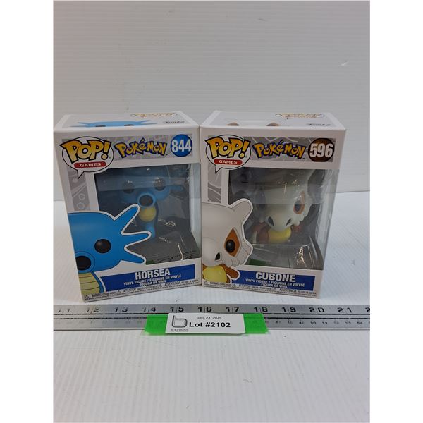 (2) Funko POP!: Horsea & Cubone