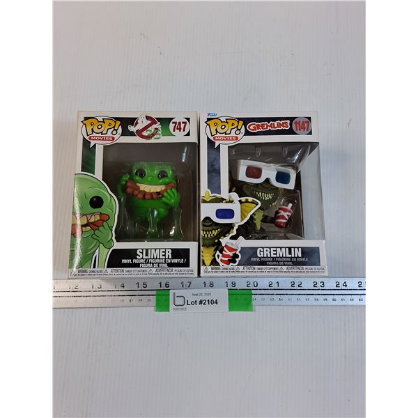 (2) Funko POP!: Slimer & Gremlin