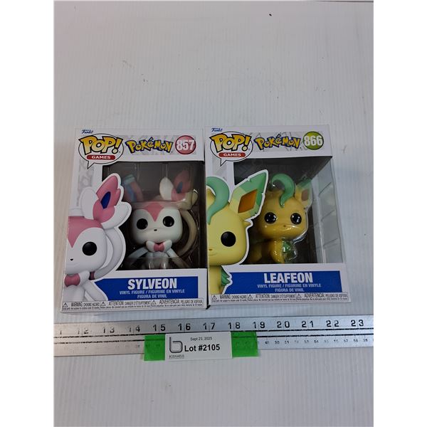(2) Funko POP!: Sylveon & Leafeon