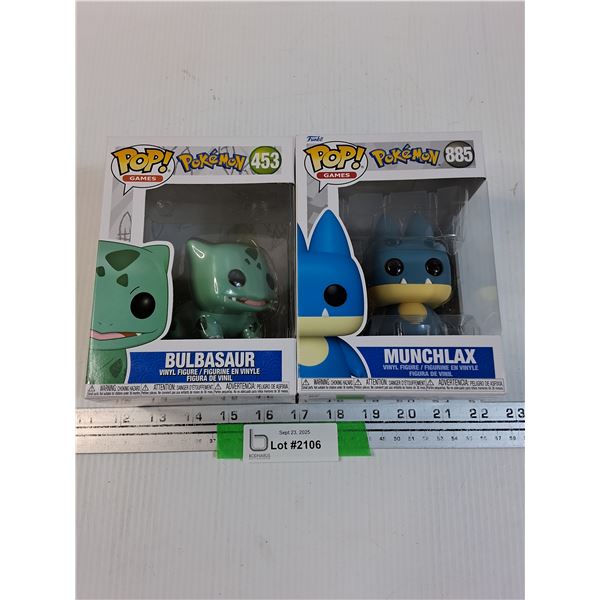 (2) Funko POP!: Bulbasaur & Munchlax