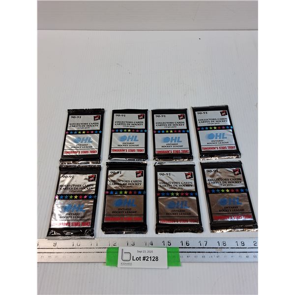 (8) Ontario Hockey League 1990-91 Hockey Trading Cards Sets
