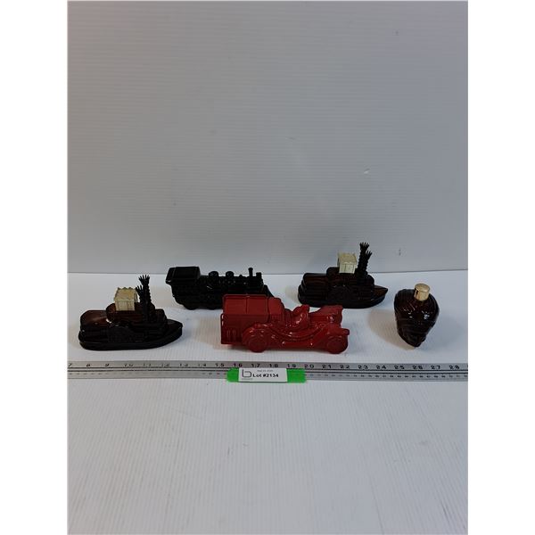 (5) Avon After Shave Bottle Decor (One Has Contents, CANNOT SHIP)