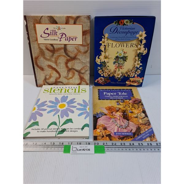 (4) Books: Paper & Stencils Themed
