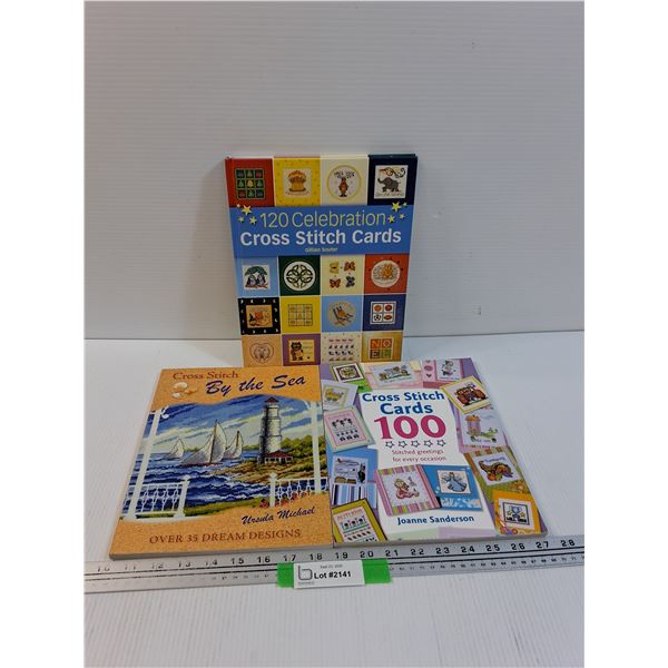 (3) Books: Cross Stitch Themed