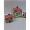 Image 2 : Cottage Tea Set: Tea Pot, Sugar & Creamer - Made in China