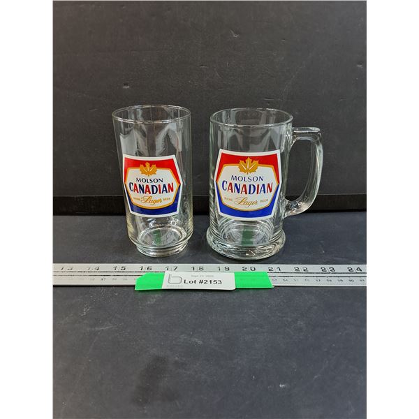 Molson Canadian Glass Beer Mug & Glass