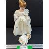 Image 1 : Porcelain Mother & Child Doll Set - 13" Tall