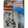 Image 4 : Vintage Macrame Magazines & (3) Bags of Popsicle Sticks, Wooden Craft Beads